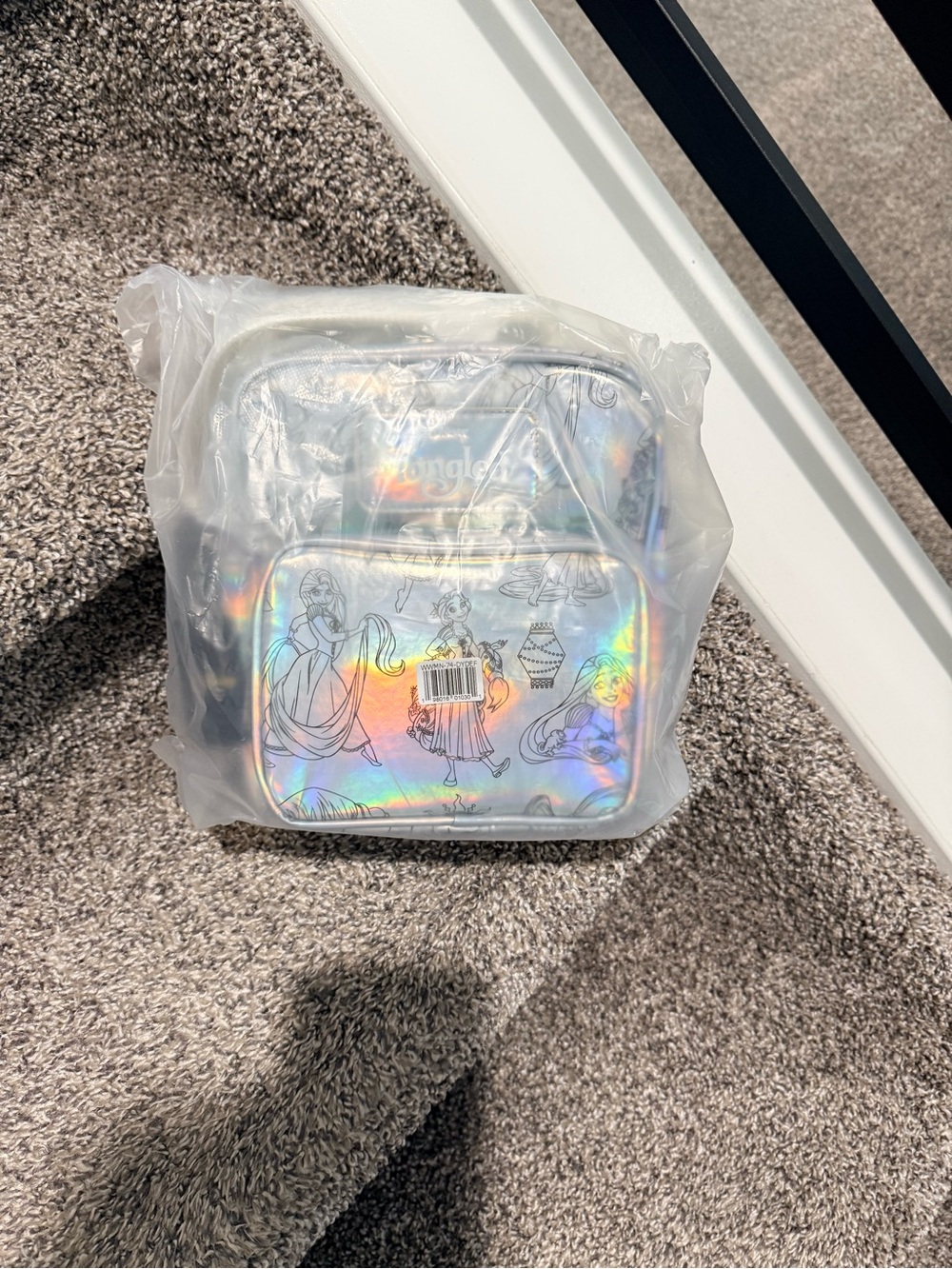 Disney Holographic Rapunzel Princess Crossbody Bag - Silver Iridescent